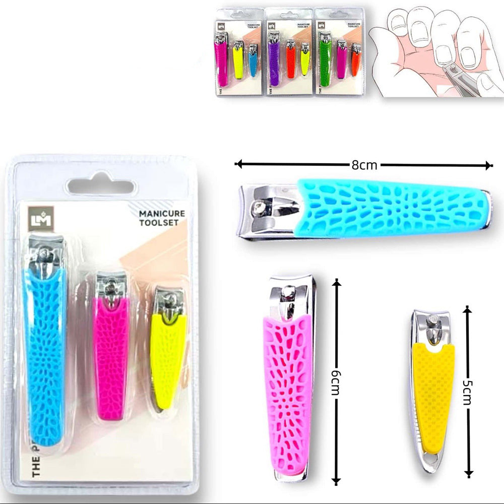 Σετ Νυχοκόπτες Μονόχρωμοι 3 Τμχ